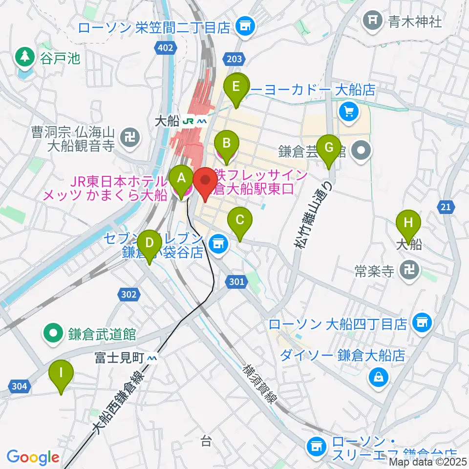 ソニアボーカル教室周辺のホテル一覧地図