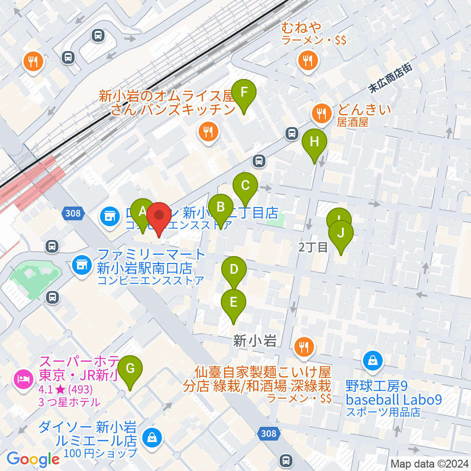 USボーカル教室新小岩駅前校周辺のホテル一覧地図