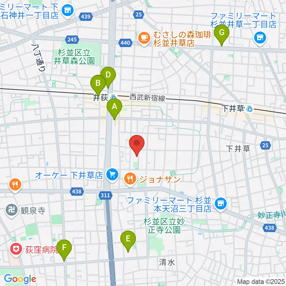 ヒロミュージックスクール周辺のホテル一覧地図