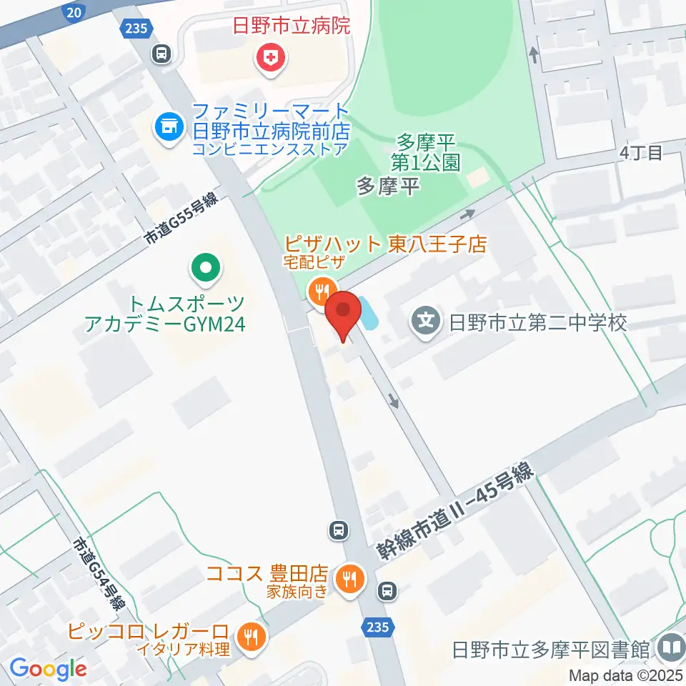 ミュージックスクールTakashima周辺のホテル一覧地図