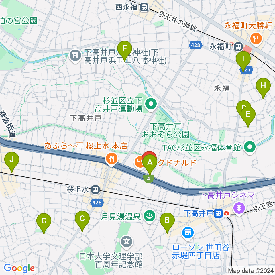 飯田ジャズスクール周辺のホテル一覧地図