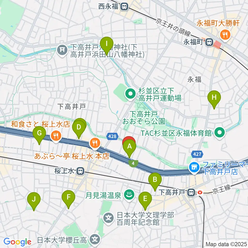 飯田ジャズスクール周辺のホテル一覧地図