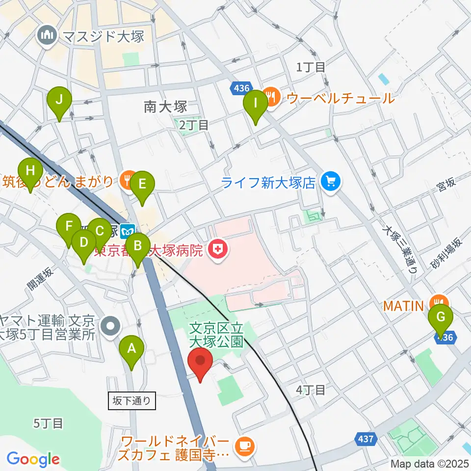 東邦音楽大学大学院周辺のホテル一覧地図