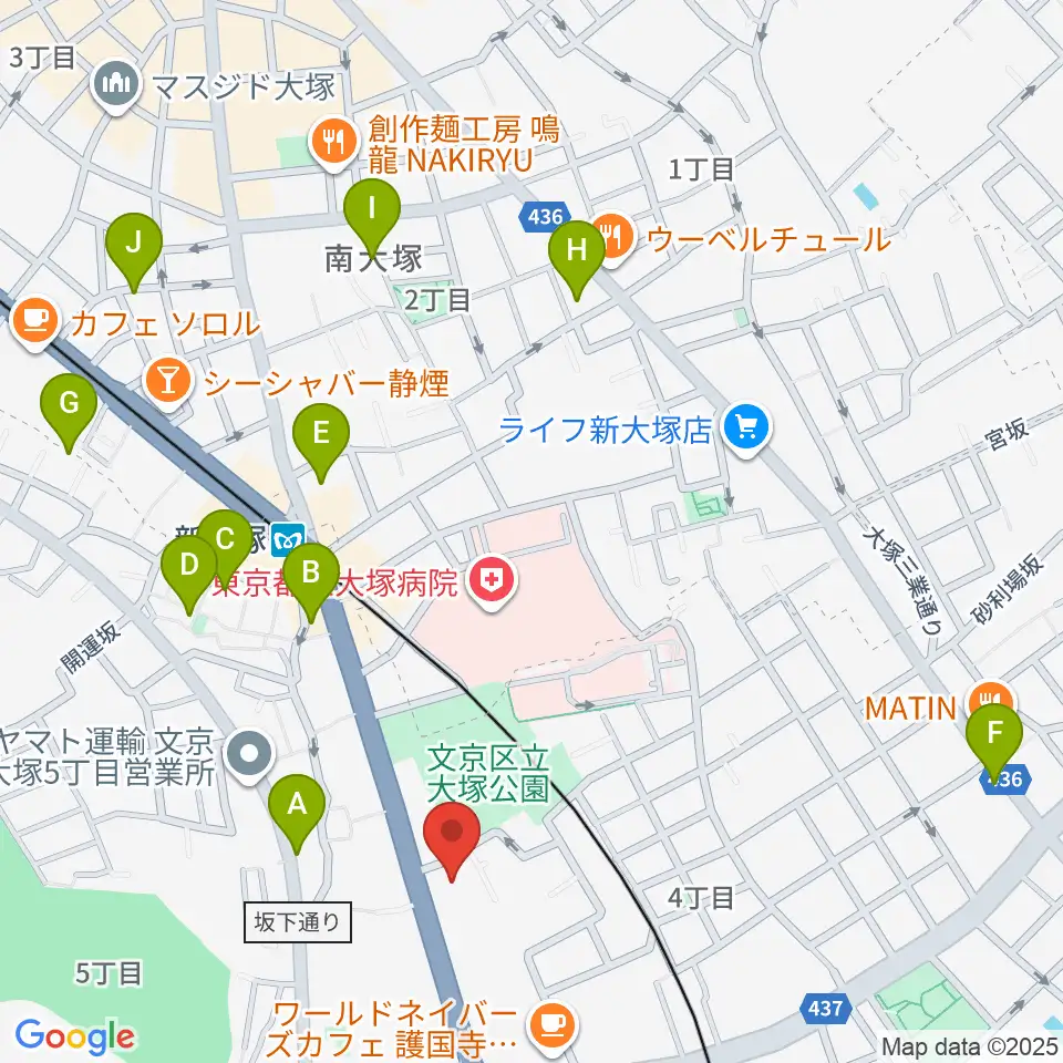 東邦音楽大学大学院周辺のホテル一覧地図