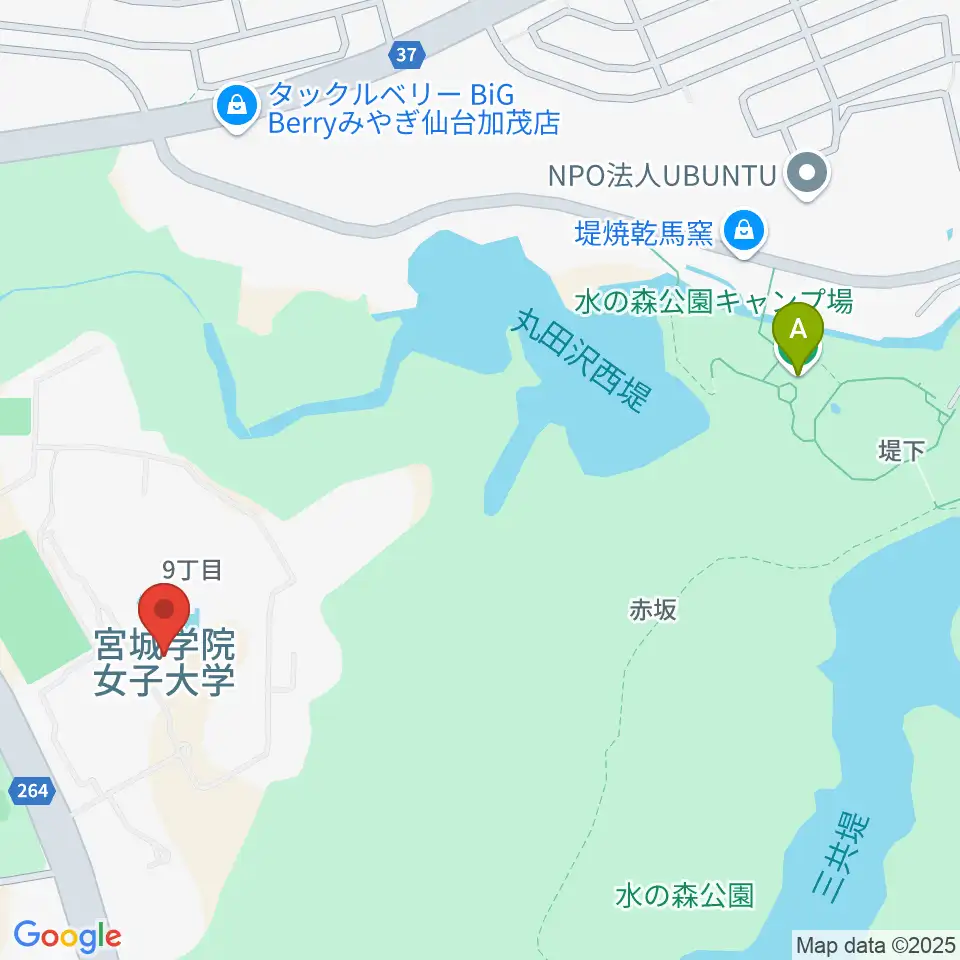 宮城学院女子大学音楽科周辺のホテル一覧地図