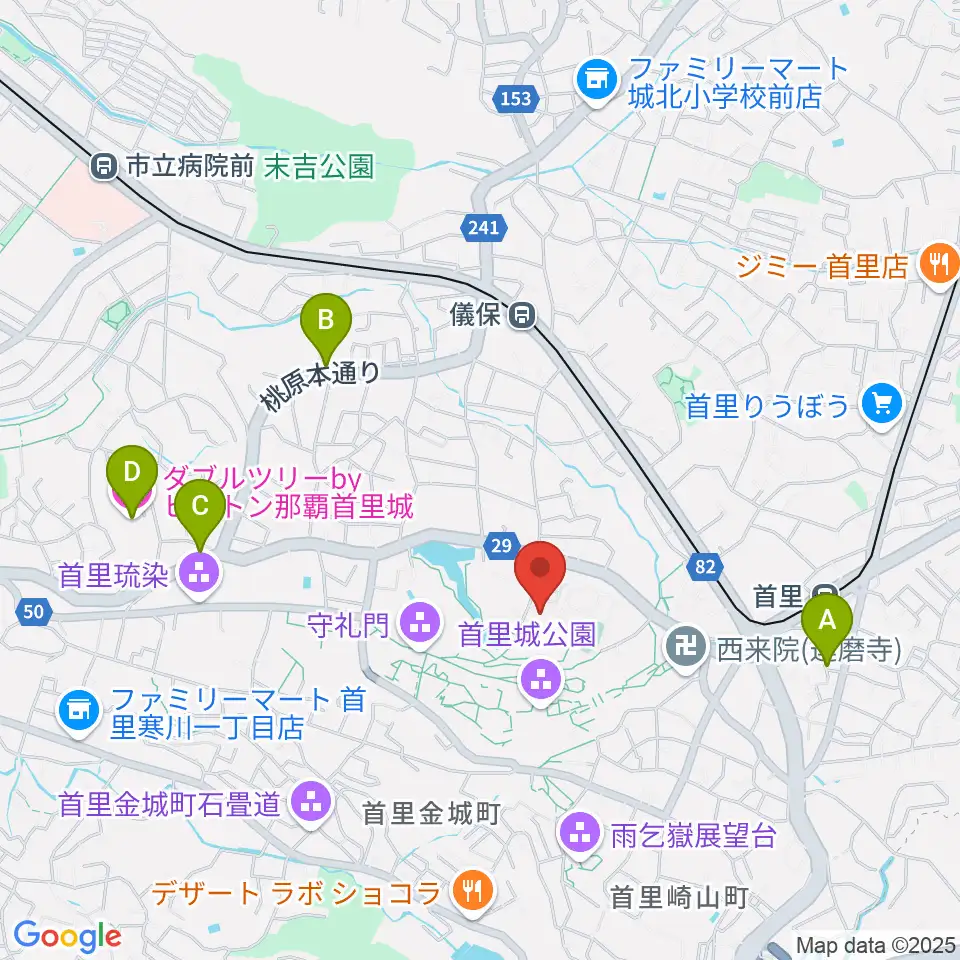 沖縄県立芸術大学 音楽学部周辺のホテル一覧地図