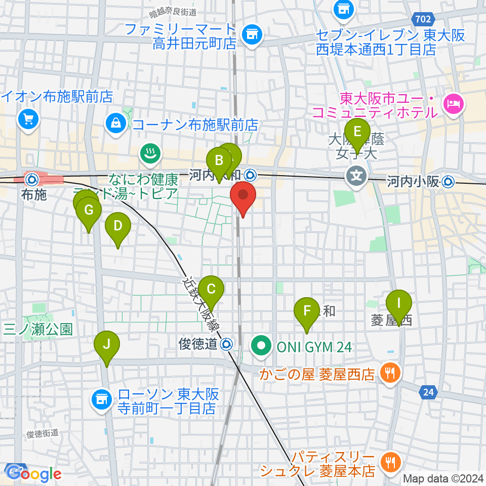 アトリエ遊周辺のホテル一覧地図