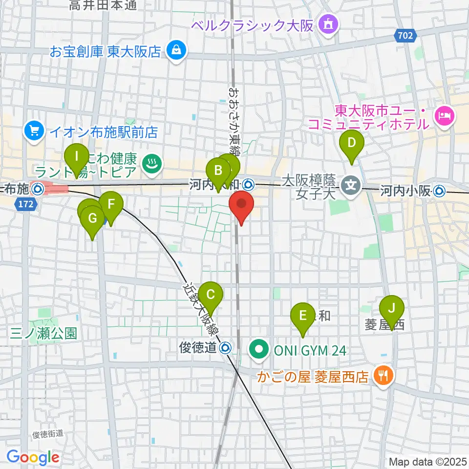 アトリエ遊周辺のホテル一覧地図
