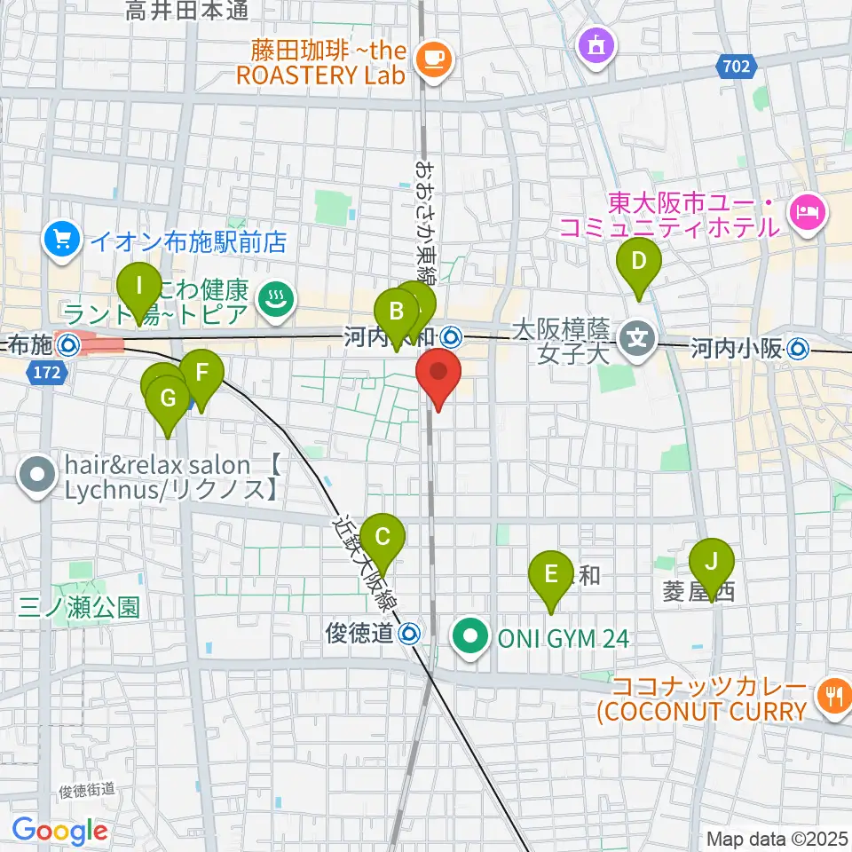 アトリエ遊周辺のホテル一覧地図
