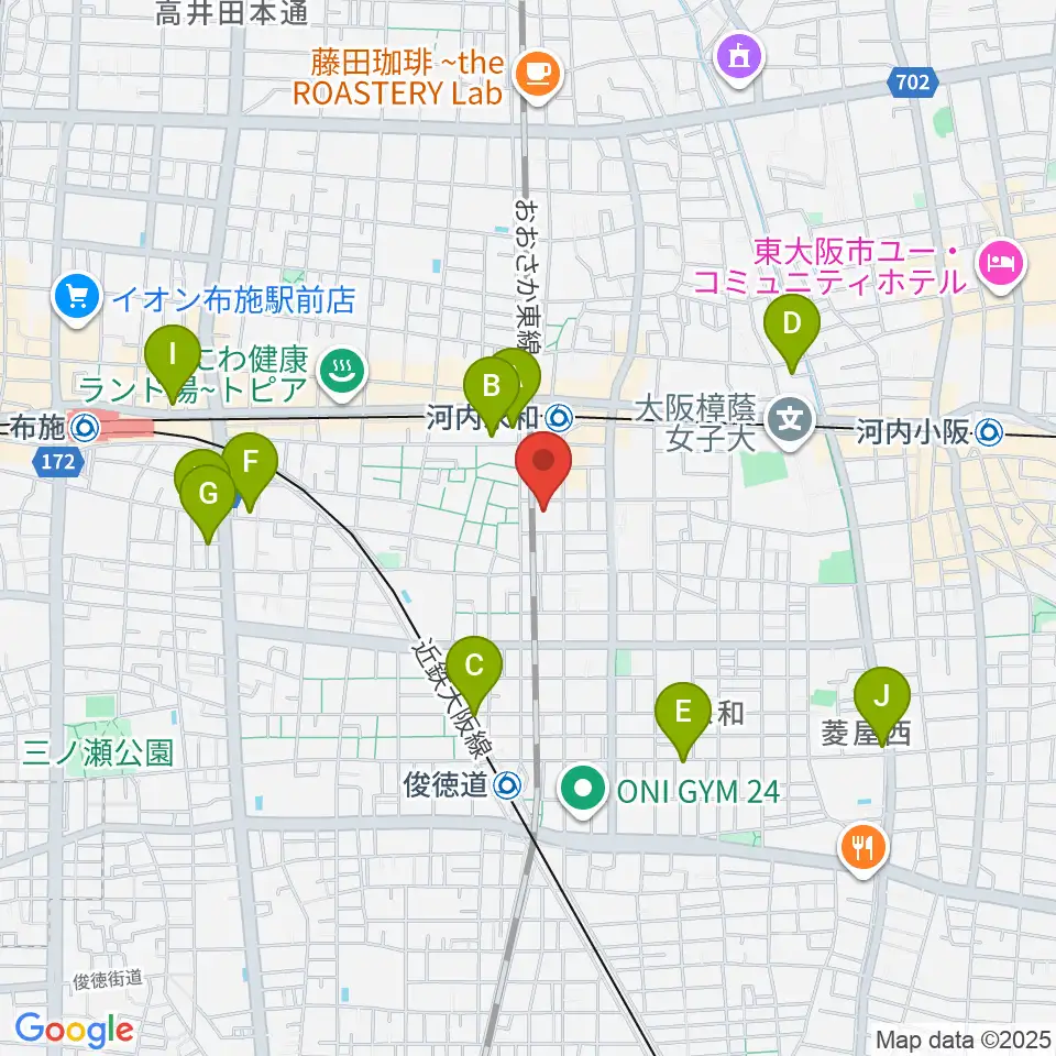 アトリエ遊周辺のホテル一覧地図