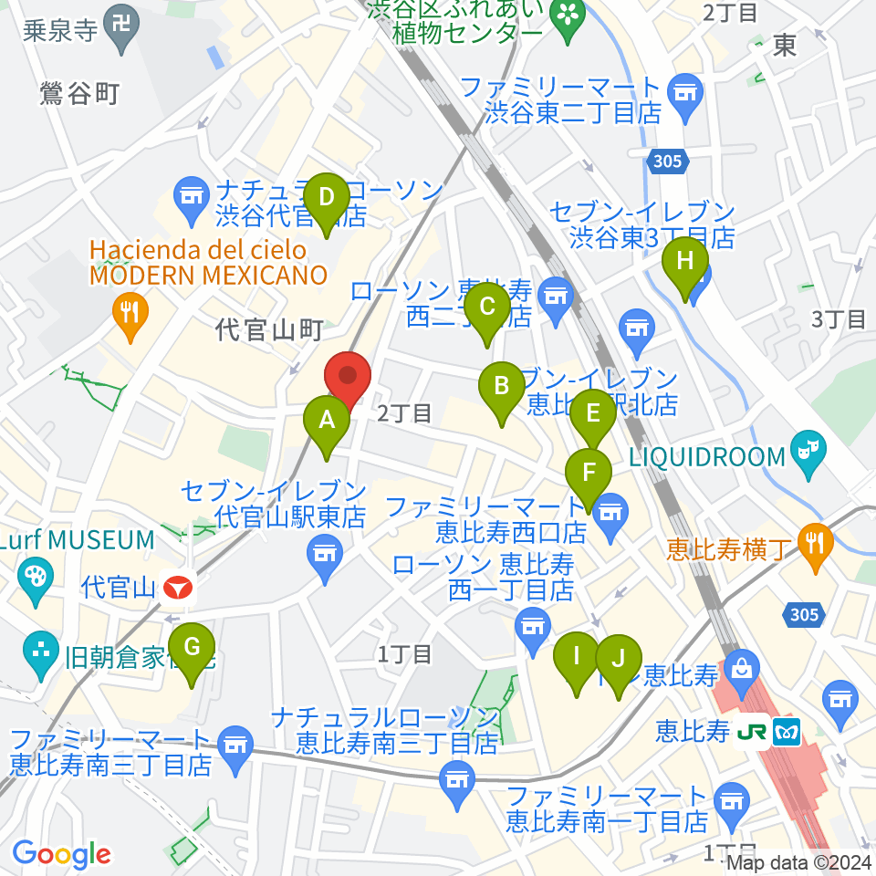 杵家彌七長唄・三味線教室周辺のホテル一覧地図