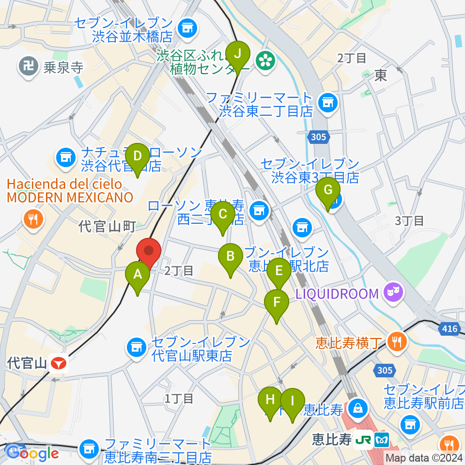 杵家彌七長唄・三味線教室周辺のホテル一覧地図