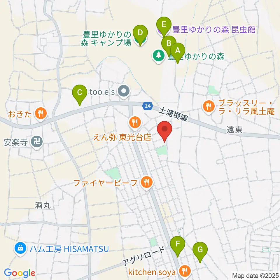 バッハの森周辺のホテル一覧地図