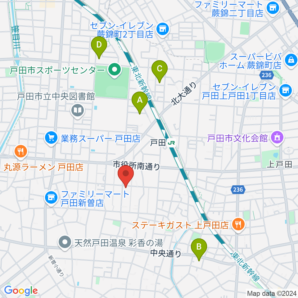 フェルナンデス ギターエンジニア スクール周辺のホテル一覧地図