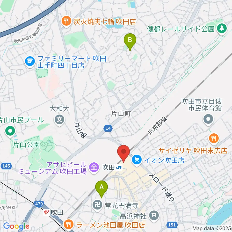 大阪シティアカデミー周辺のホテル一覧地図