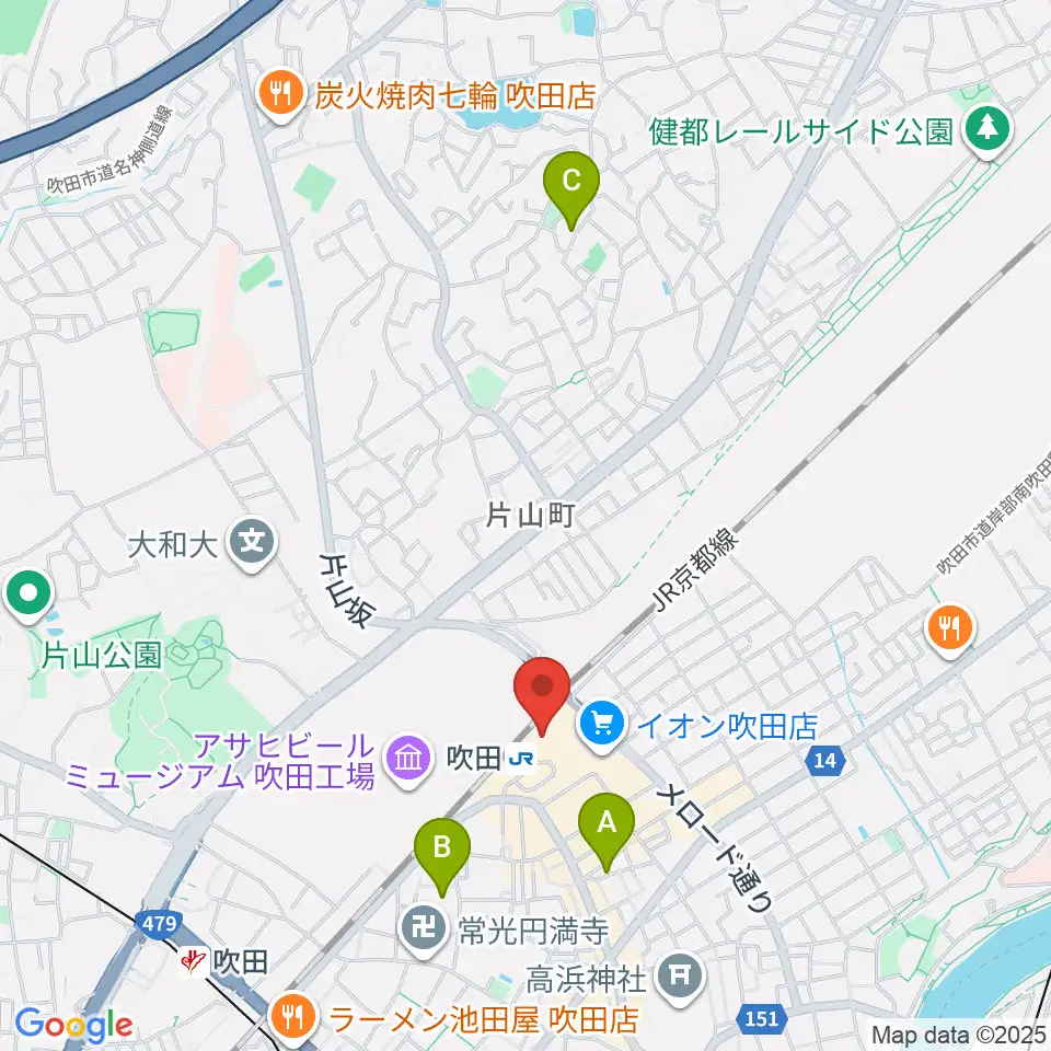 大阪シティアカデミー周辺のホテル一覧地図