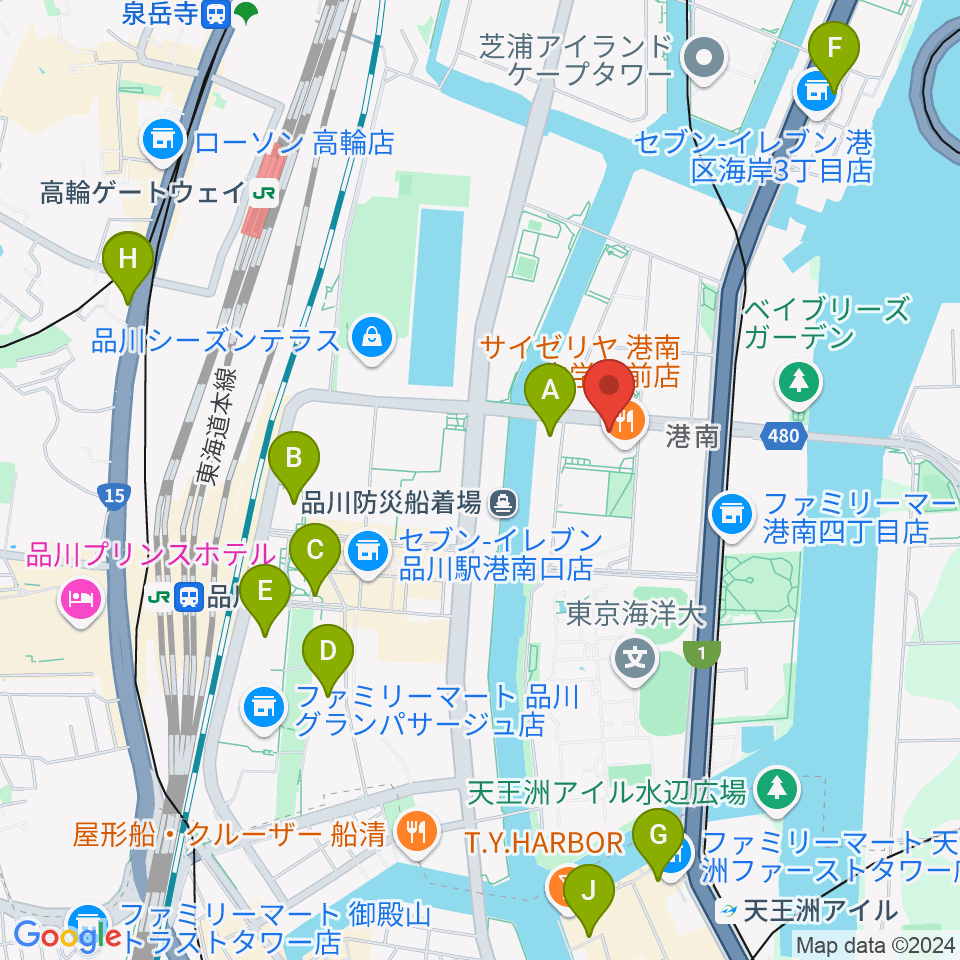 カワイ音楽教室 MS品川周辺のホテル一覧地図