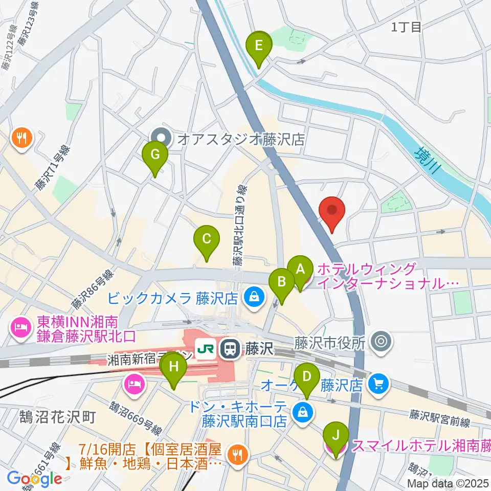 国際新堀芸術学院周辺のホテル一覧地図