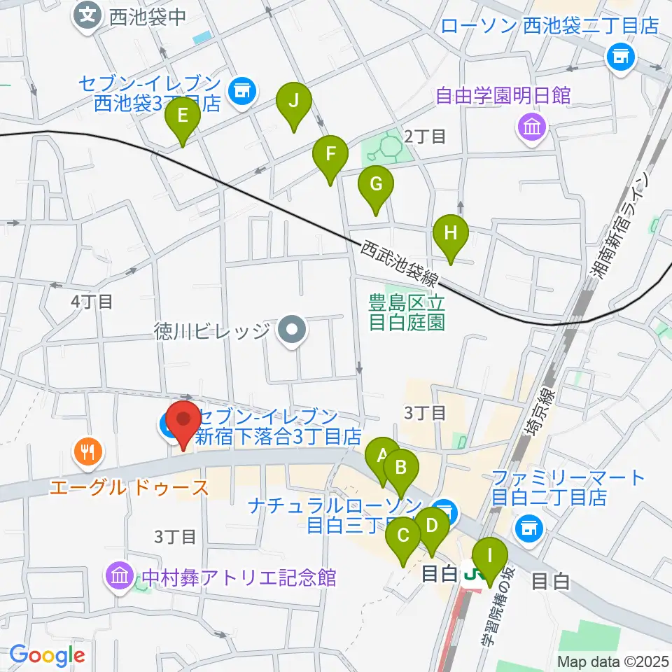 音楽教室アルル周辺のホテル一覧地図
