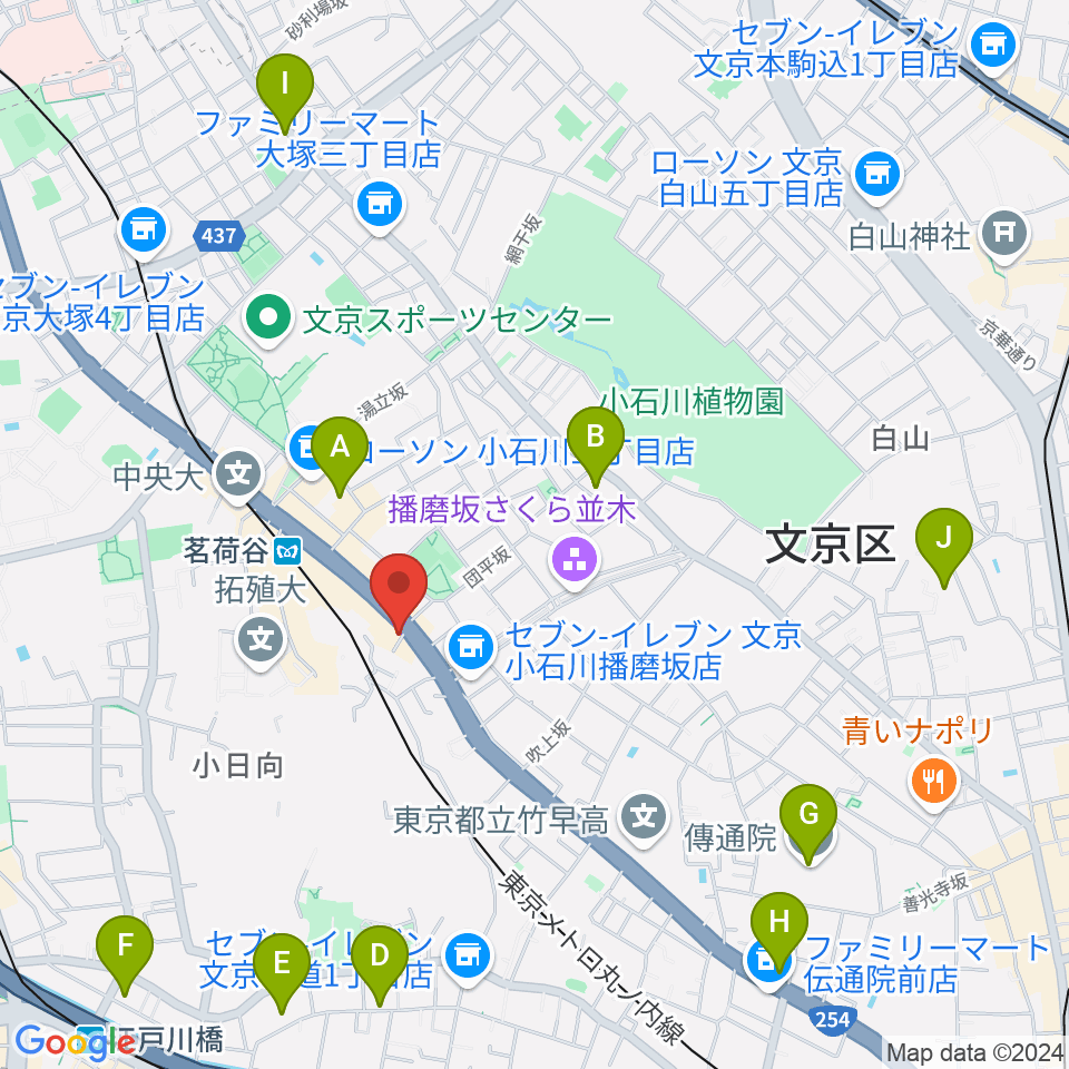 プレスト音楽教室周辺のホテル一覧地図