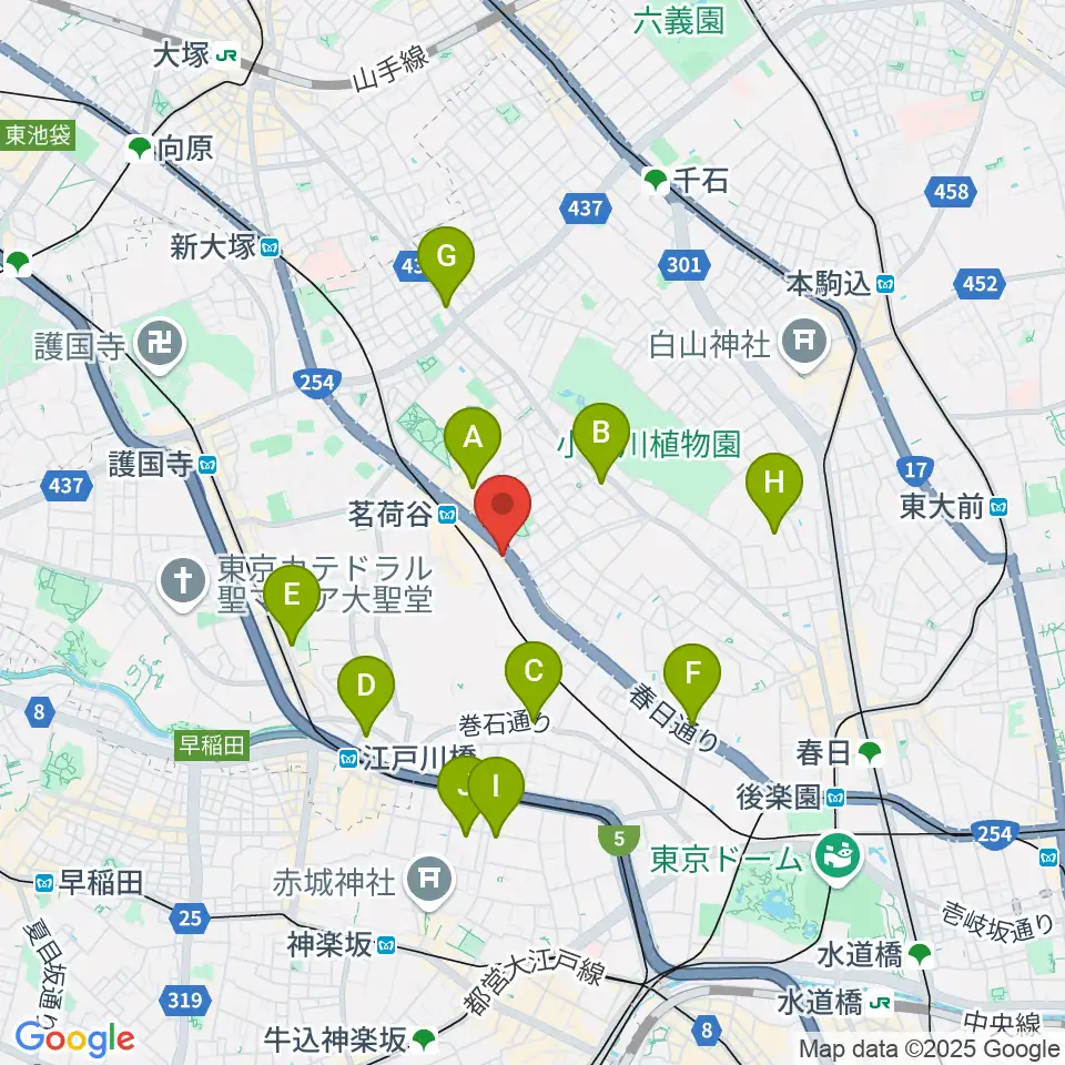 プレスト音楽教室周辺のホテル一覧地図