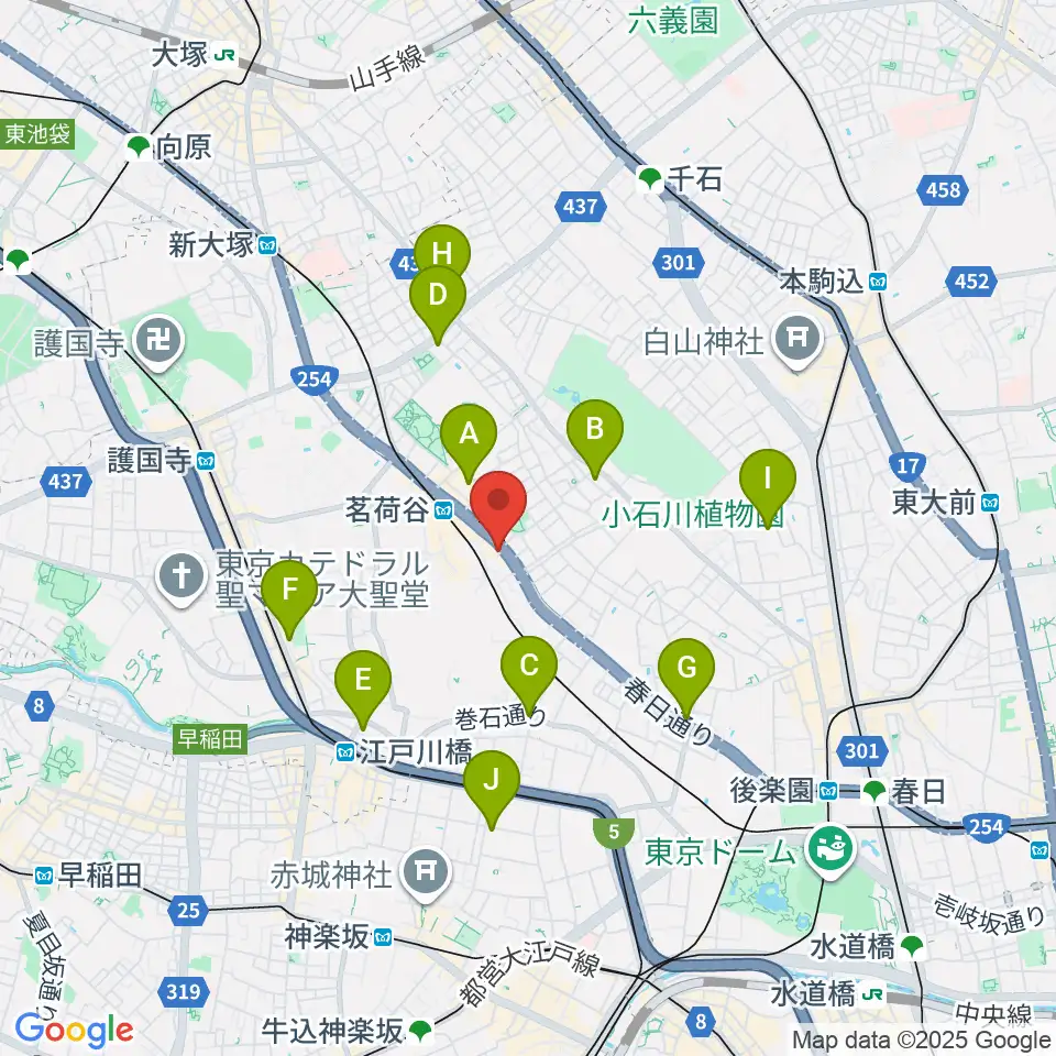 プレスト音楽教室周辺のホテル一覧地図