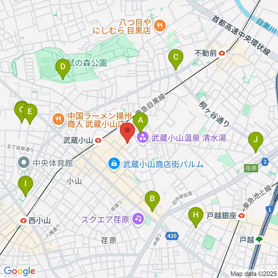 心弦二胡教室周辺のホテル一覧地図