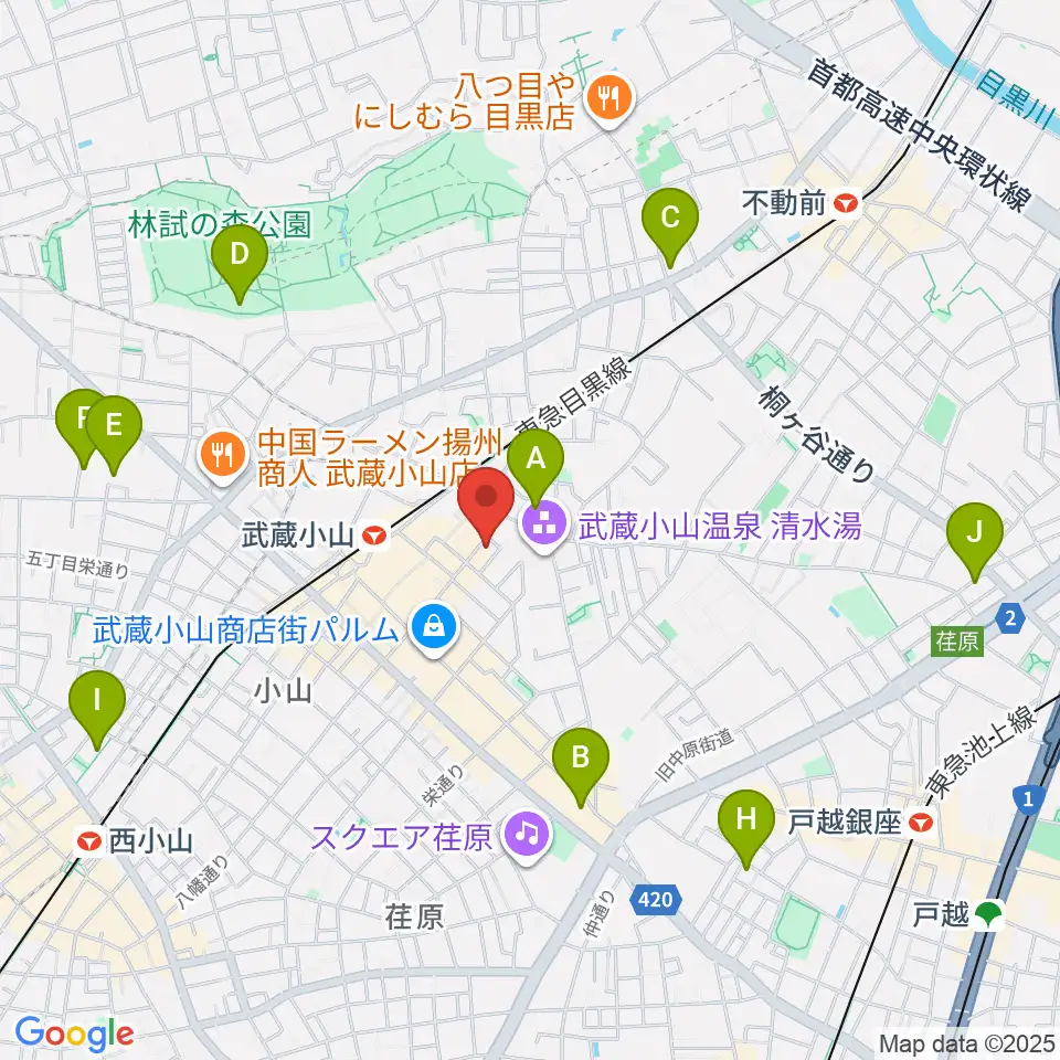 心弦二胡教室周辺のホテル一覧地図
