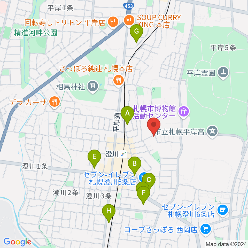 札幌コンセルヴァトワール周辺のホテル一覧地図