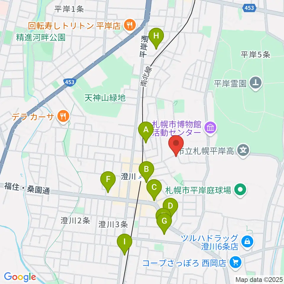 札幌コンセルヴァトワール周辺のホテル一覧地図