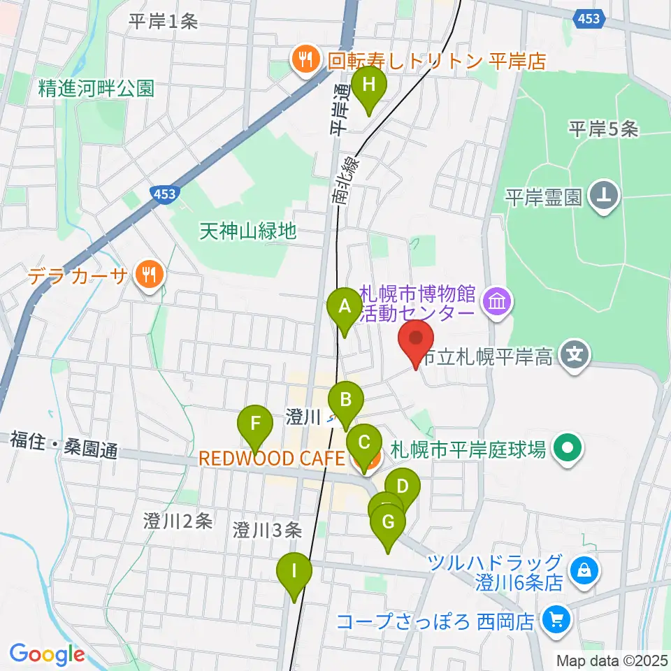 札幌コンセルヴァトワール周辺のホテル一覧地図