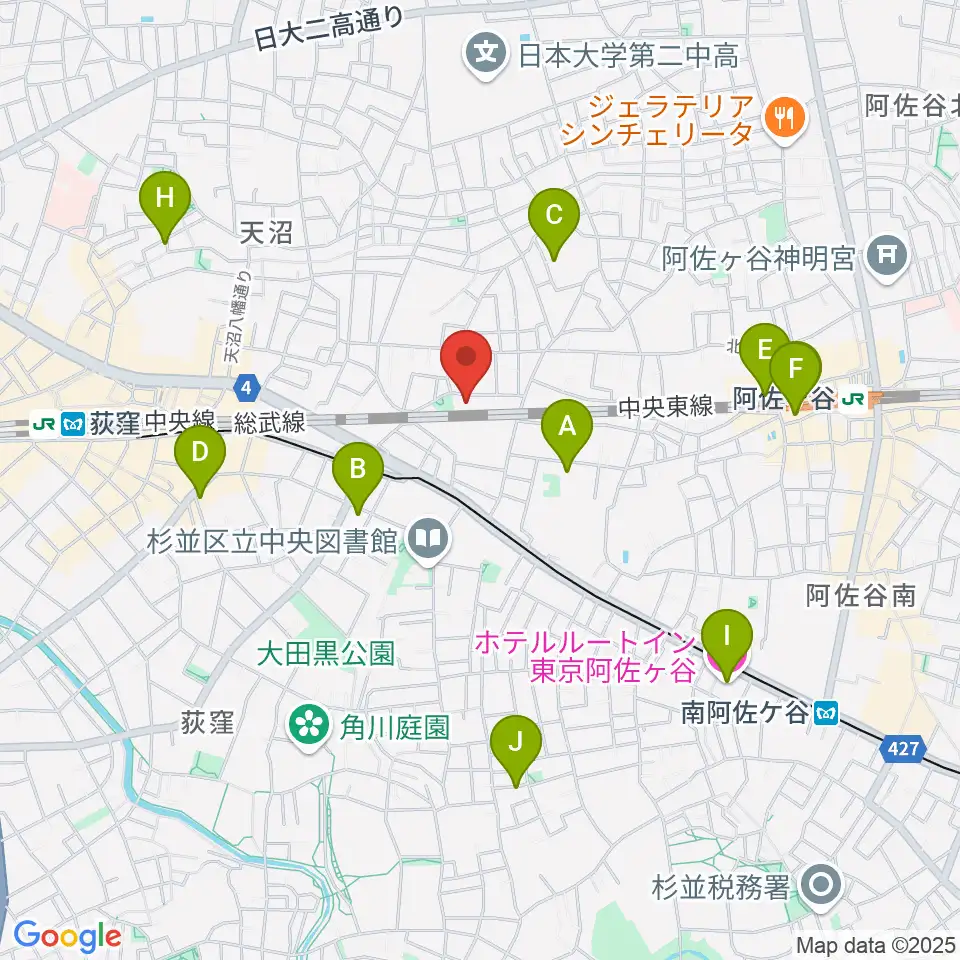 インド音楽教室J.I.N.周辺のホテル一覧地図