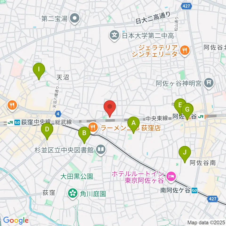 インド音楽教室J.I.N.周辺のホテル一覧地図