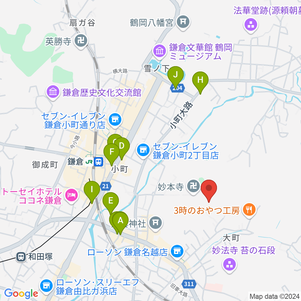 SIFレコーディングスタジオ周辺のホテル一覧地図