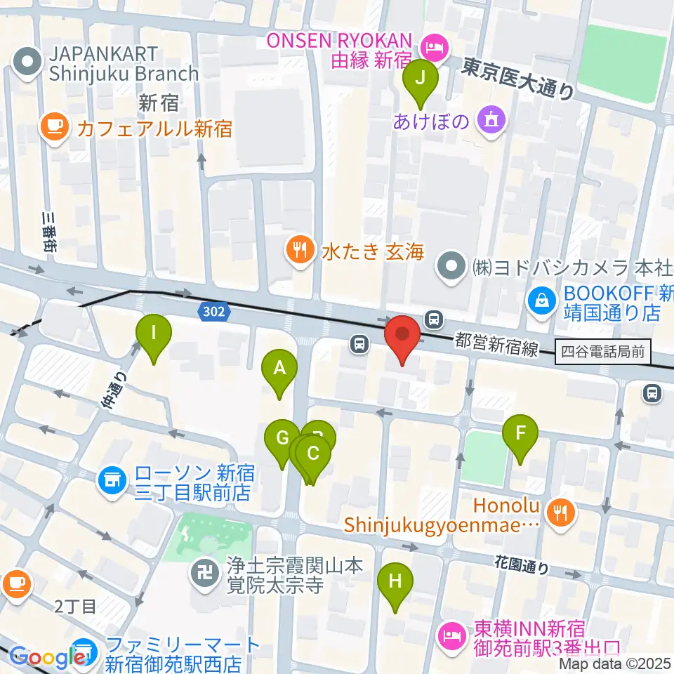新宿WildSideTokyo周辺のホテル一覧地図