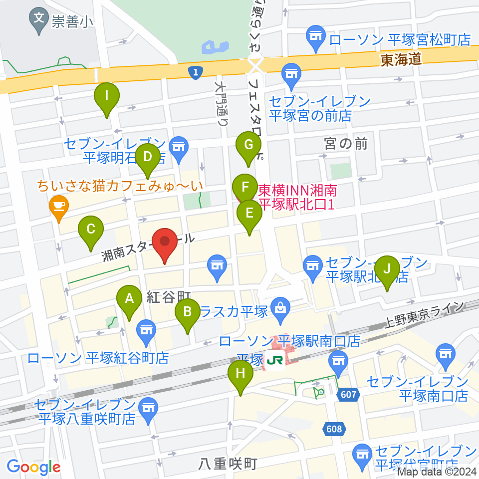 パプリカミュージックスタジオ周辺のホテル一覧地図