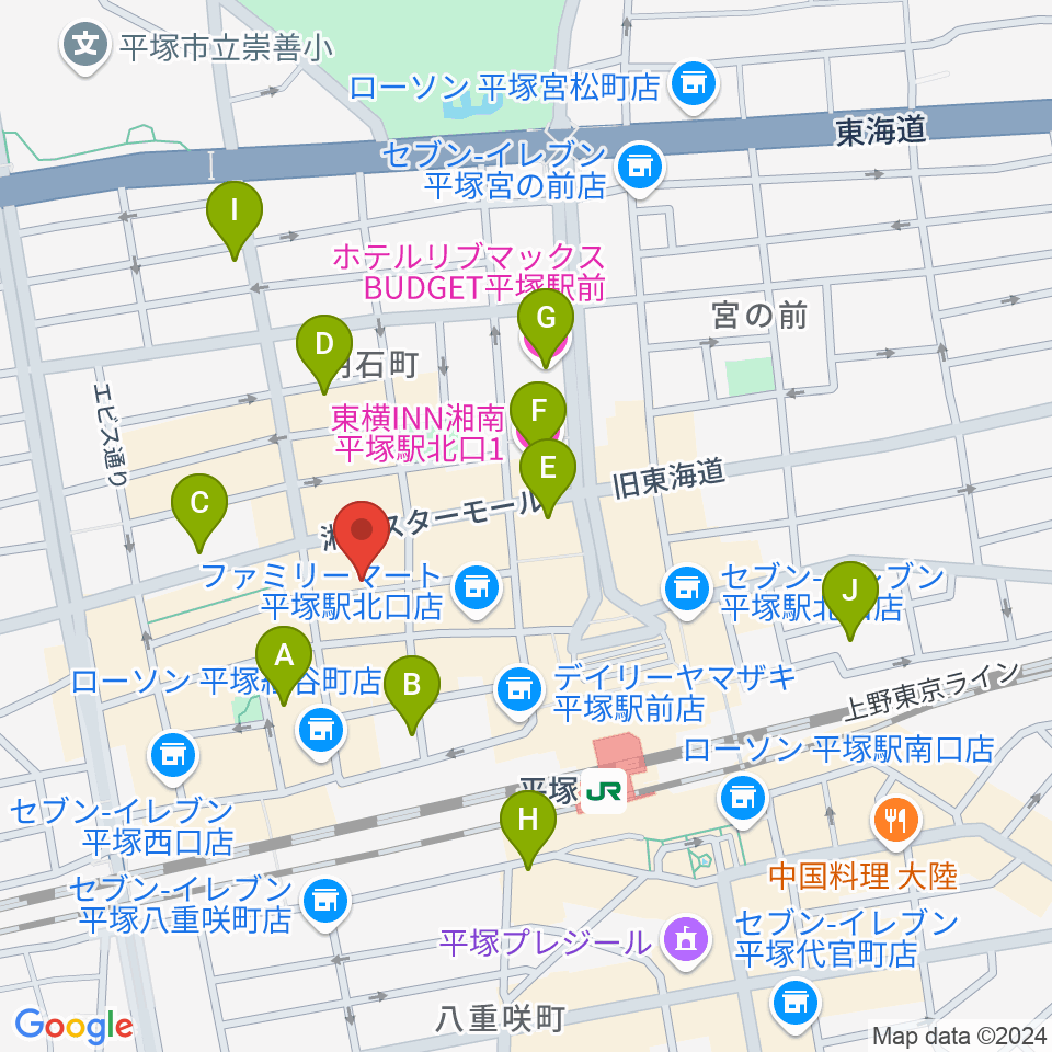 パプリカミュージックスタジオ周辺のホテル一覧地図