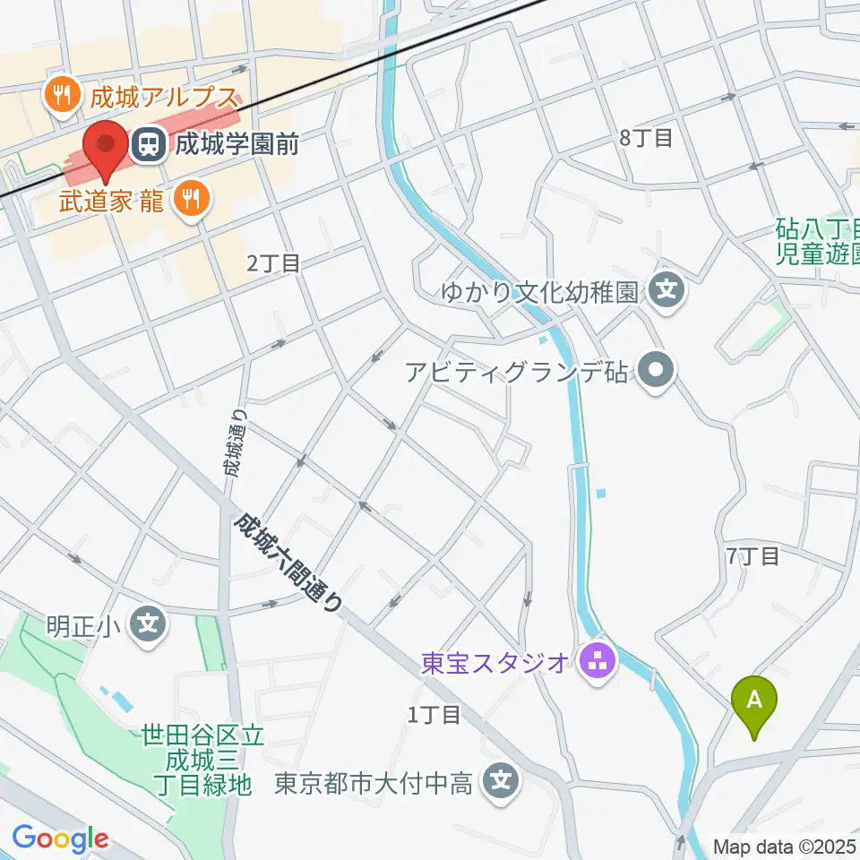 成城ミュージックアカデミー周辺のホテル一覧地図