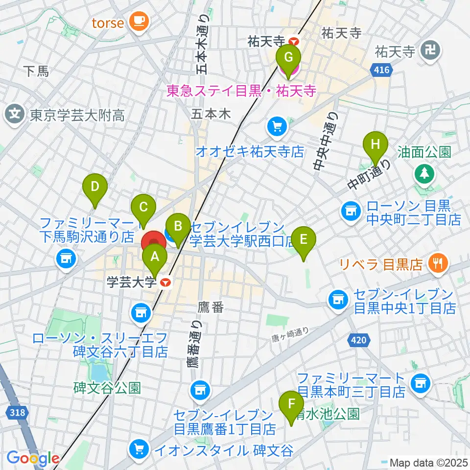 シェリーミュージックスクール周辺のホテル一覧地図
