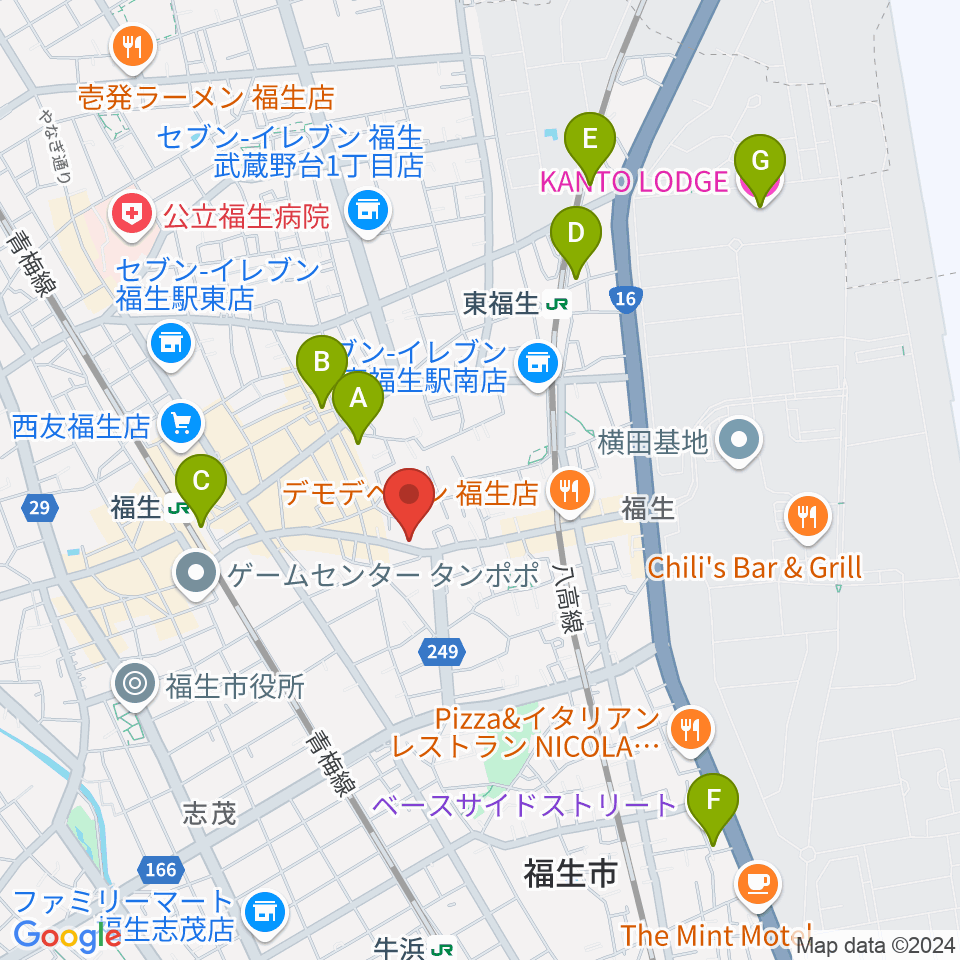 楽器工房キャットロック周辺のホテル一覧地図