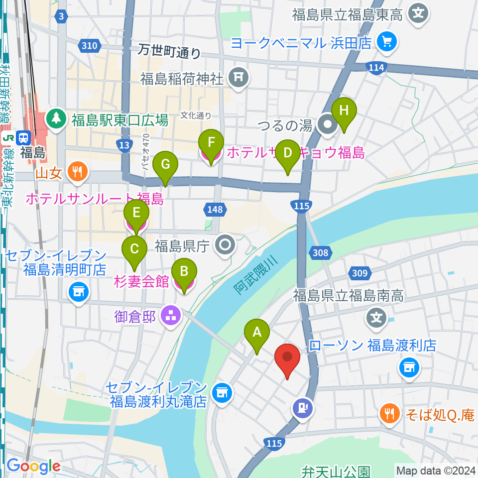 レコーディングスタジオ・スイッチ周辺のホテル一覧地図