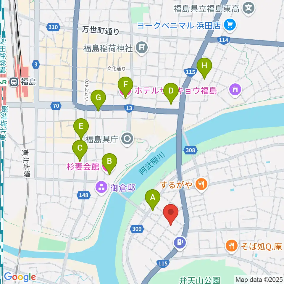 レコーディングスタジオ・スイッチ周辺のホテル一覧地図
