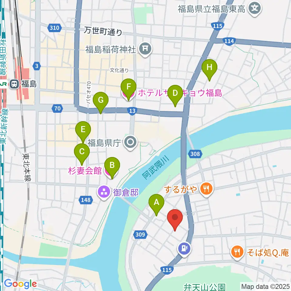 レコーディングスタジオ・スイッチ周辺のホテル一覧地図