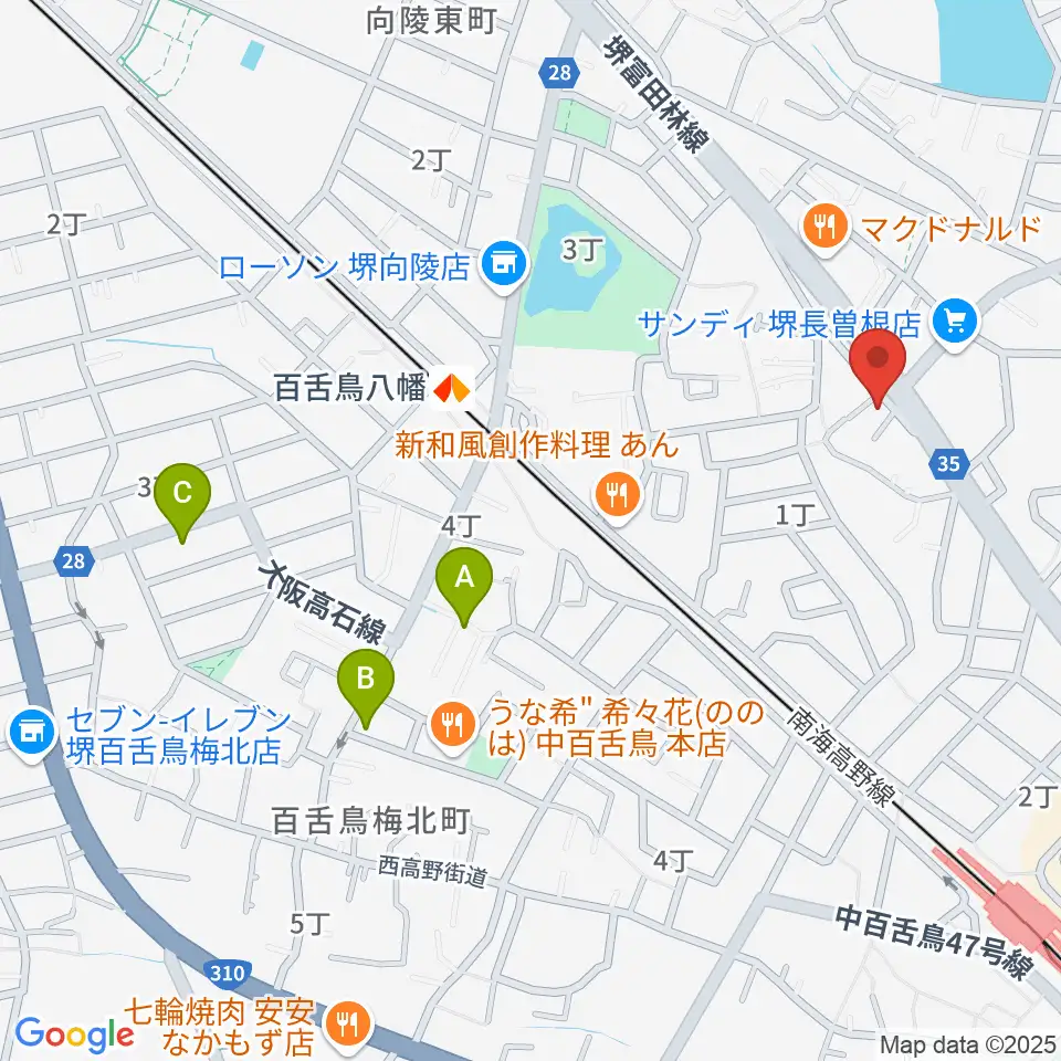 音楽スタジオmoa周辺のホテル一覧地図