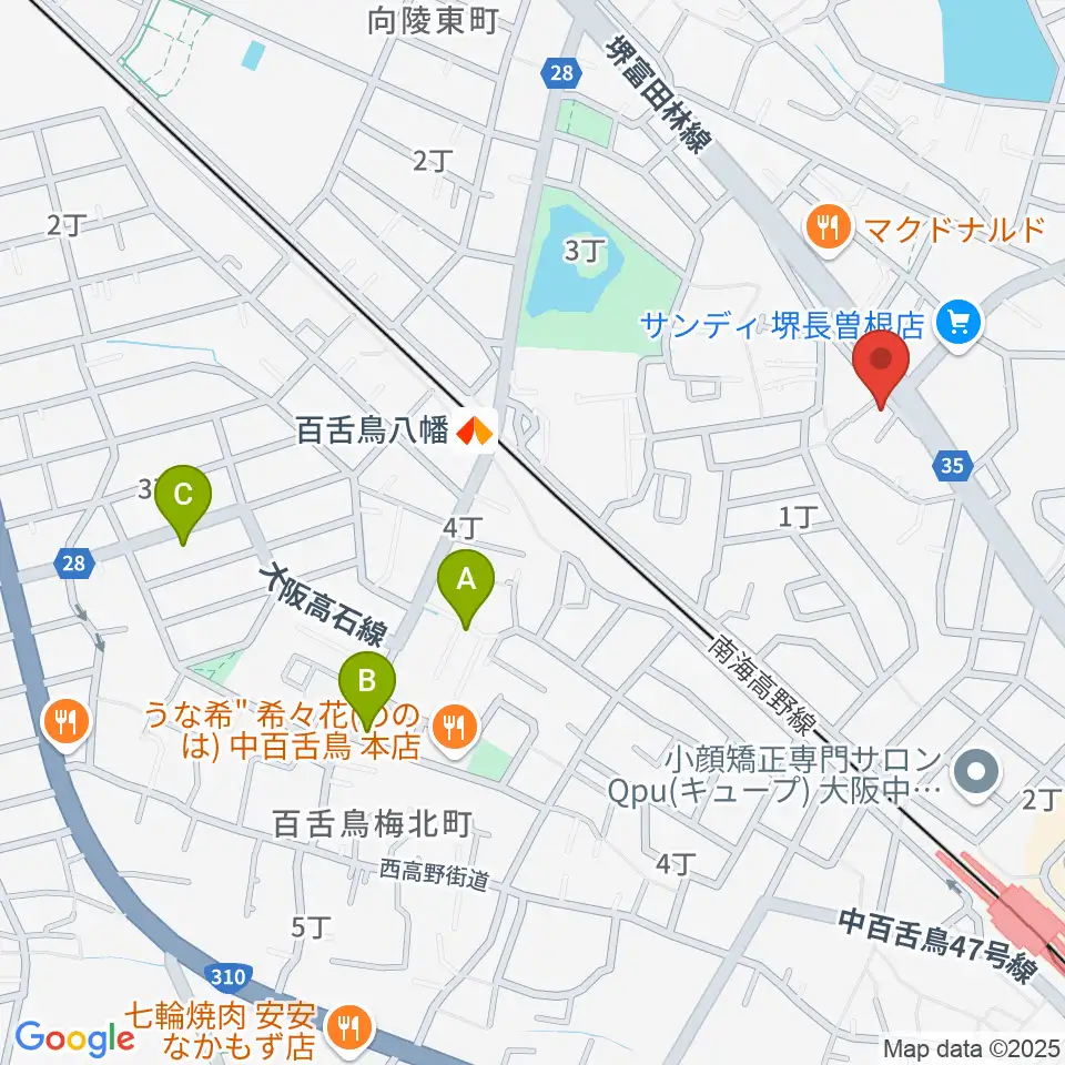 音楽スタジオmoa周辺のホテル一覧地図
