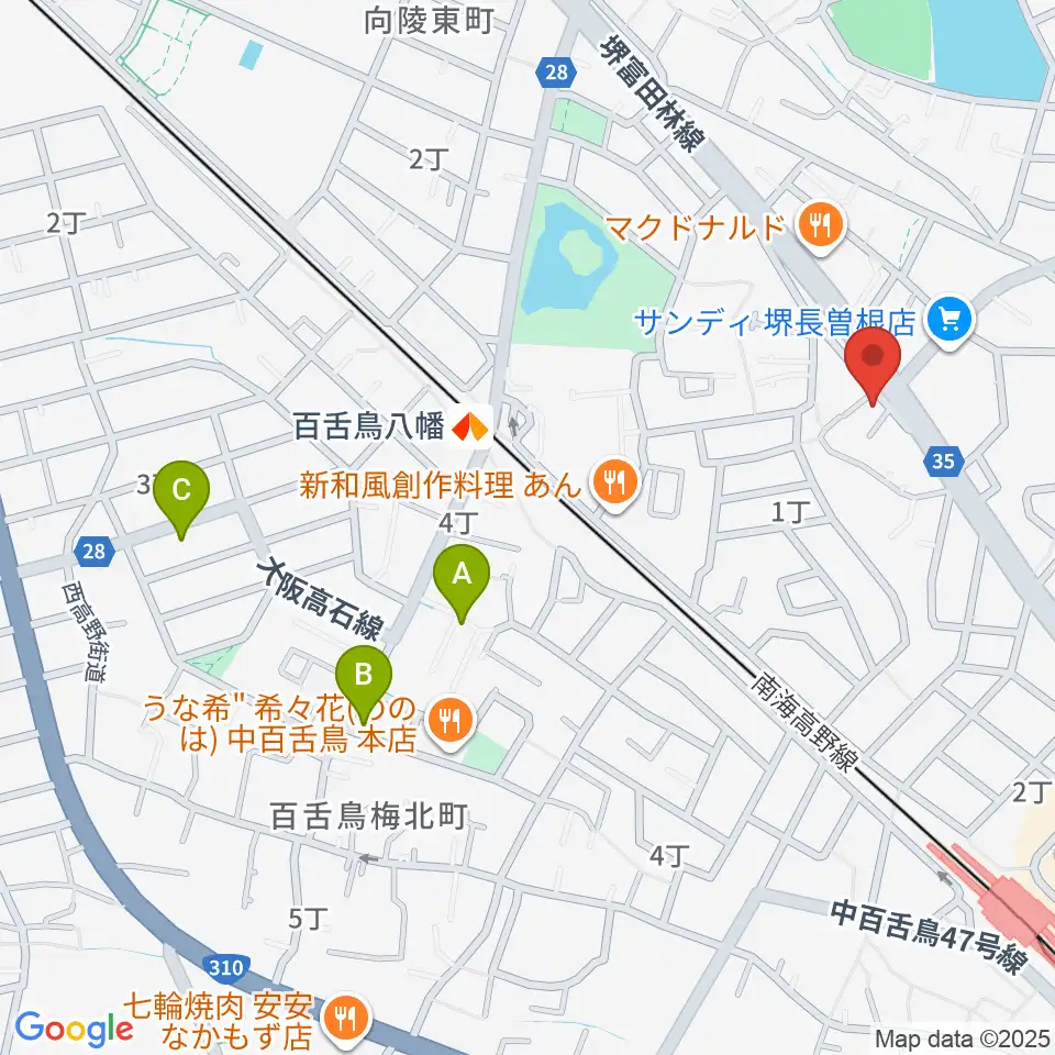 音楽スタジオmoa周辺のホテル一覧地図