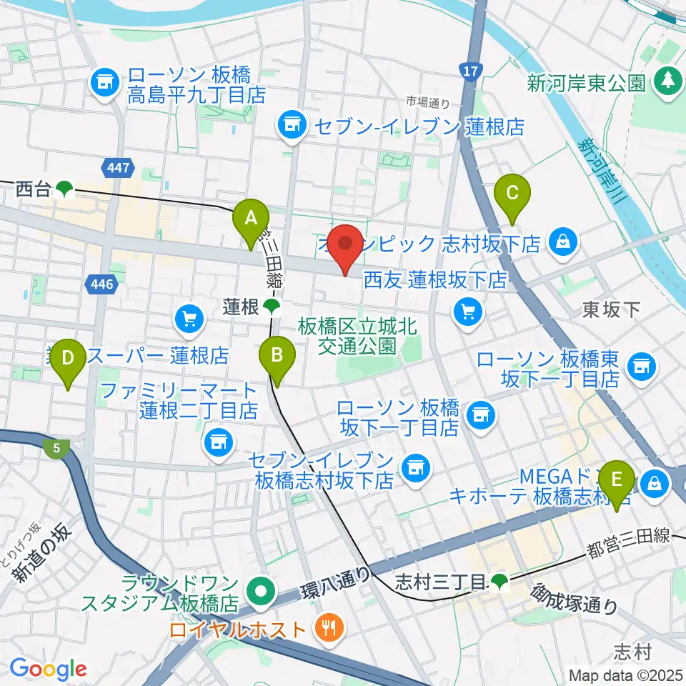 エアーサウンドスタジオ周辺のホテル一覧地図