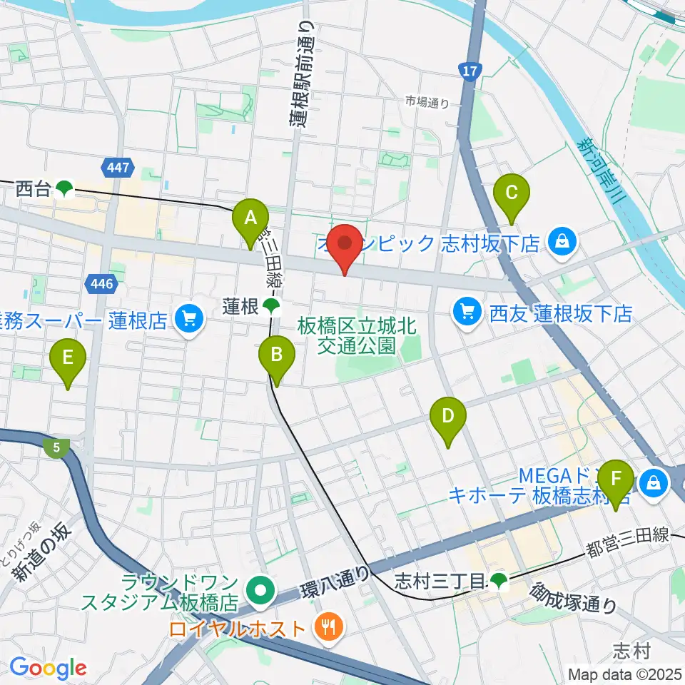 エアーサウンドスタジオ周辺のホテル一覧地図