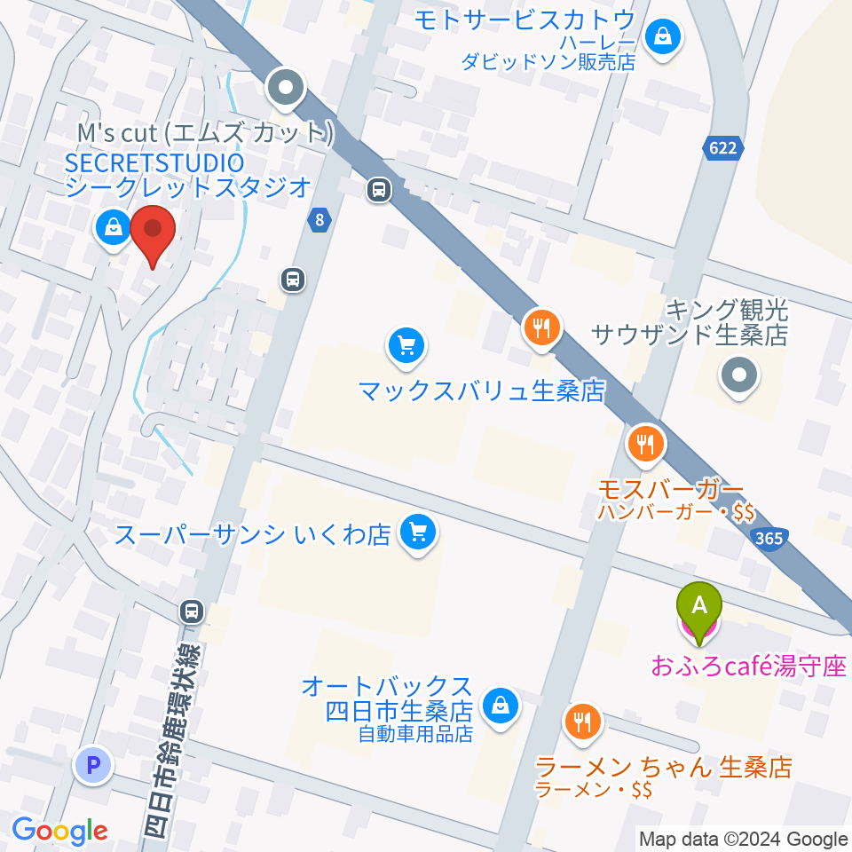 シークレットスタジオ周辺のホテル一覧地図