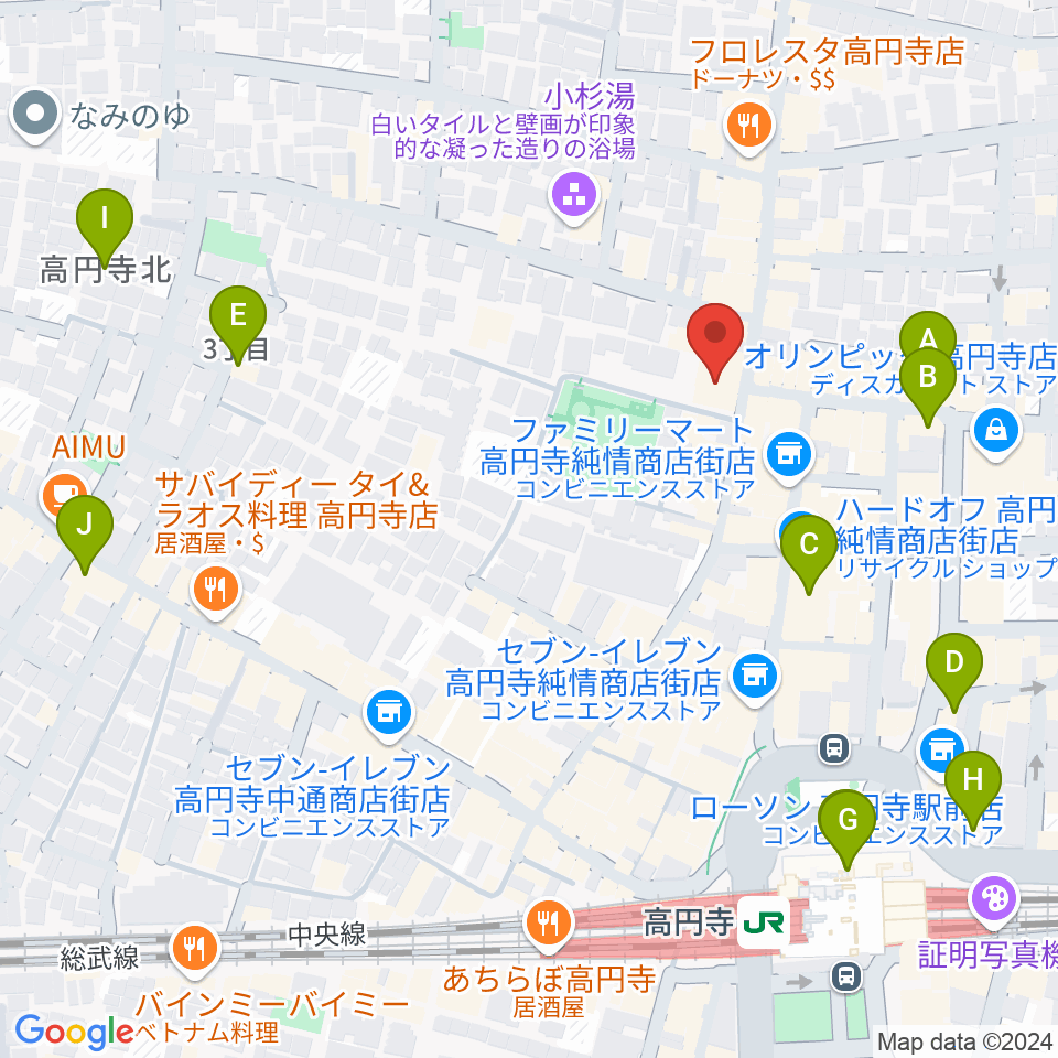 M'sボーカル教室周辺のホテル一覧地図